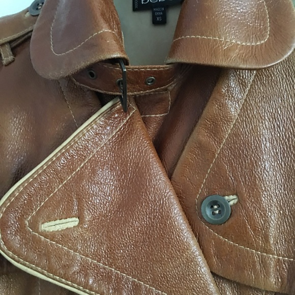Unique Bebe genuine leather jacket cognac size extra small - Picture 7 of 11